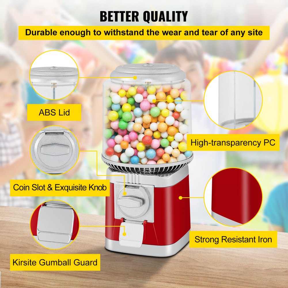 010907294110 - Compact Gumball Machine for 1" Candy and Capsules