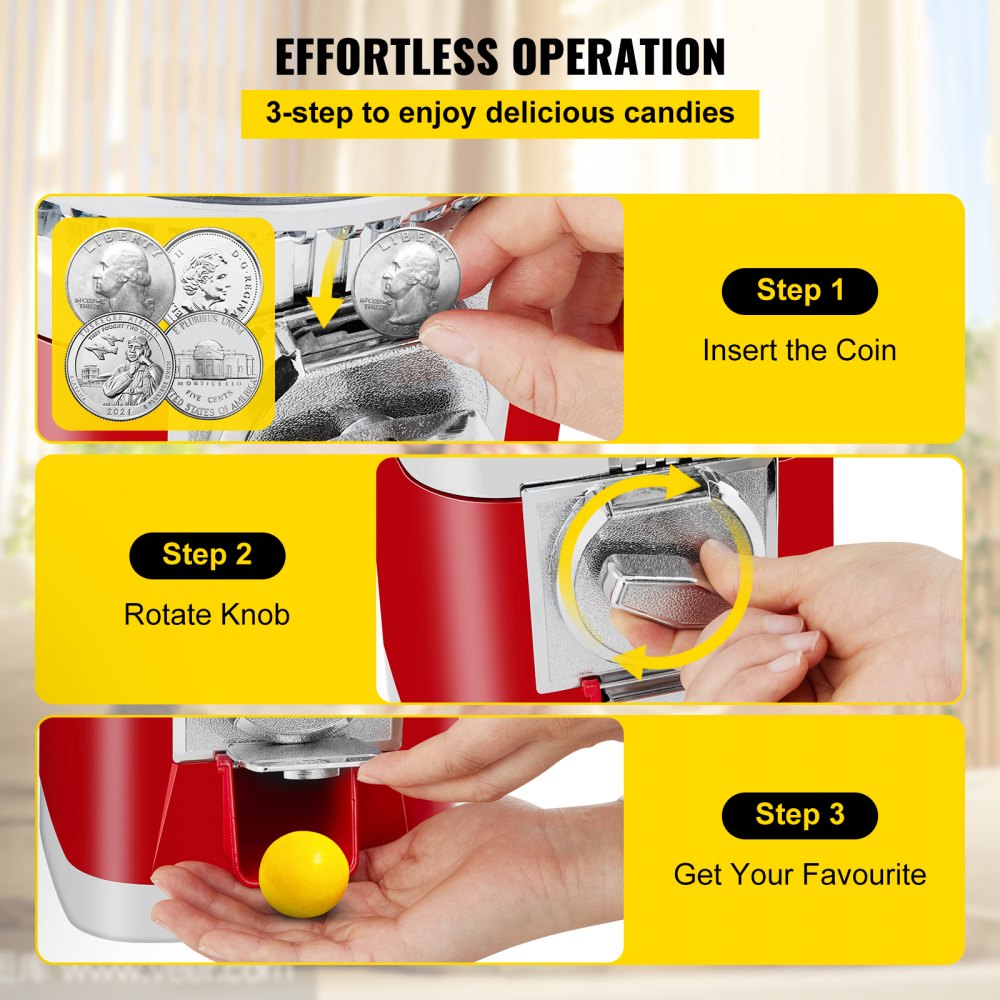 010907294110 - Compact Gumball Machine for 1" Candy and Capsules