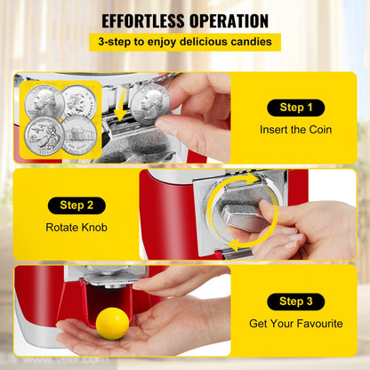 010907294110 - Compact Gumball Machine for 1" Candy and Capsules