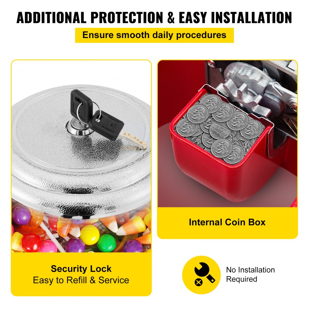 010907294110 - Compact Gumball Machine for 1" Candy and Capsules