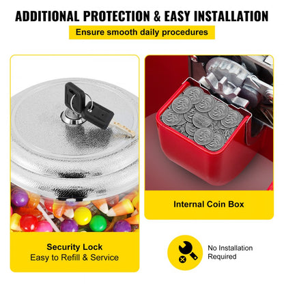 010907294110 - Compact Gumball Machine for 1" Candy and Capsules