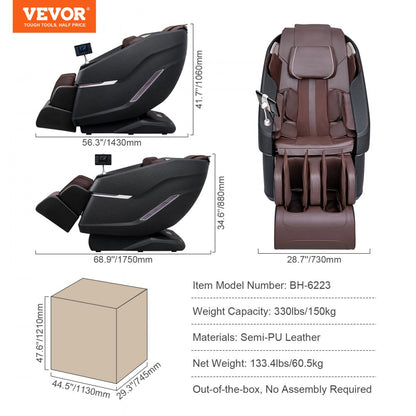 BH-6223 - Full-Body Zero-Gravity Massage Chair for Ultimate Relaxation