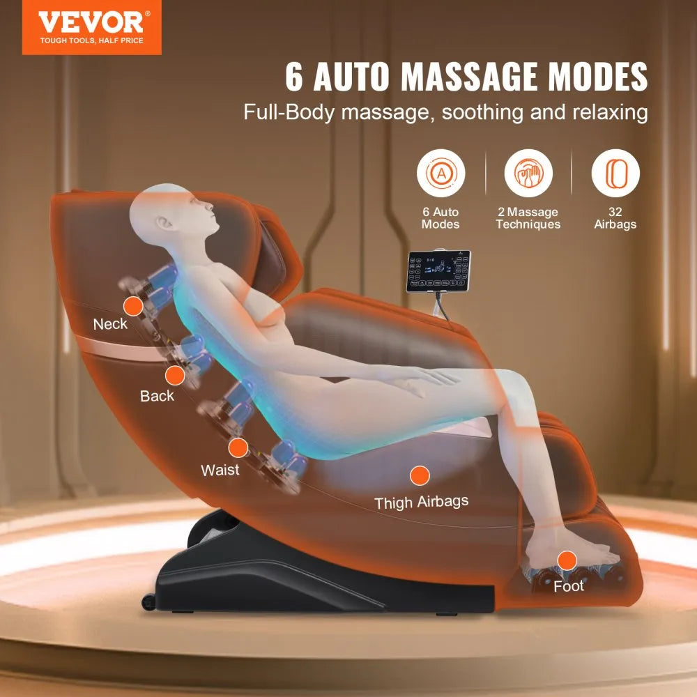 BH-1808 - Full Body Massage Chair with 32 Airbags & 8 Rollers
