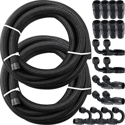 010157581219 - 32.8ft Braided 6AN Fuel Line Hose Kit for High Performance