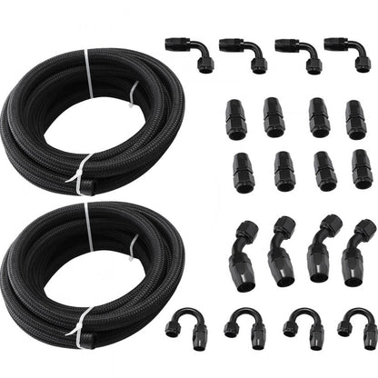010157581219 - 32.8ft Braided 6AN Fuel Line Hose Kit for High Performance