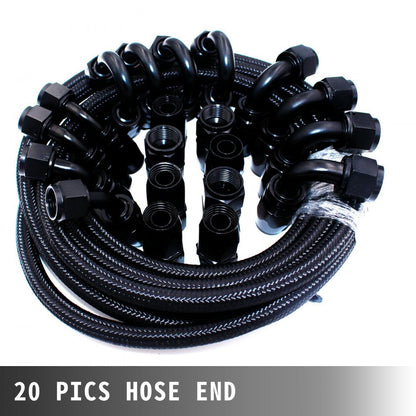 010157581219 - 32.8ft Braided 6AN Fuel Line Hose Kit for High Performance