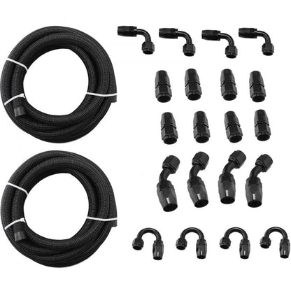 010157581219 - 32.8ft Braided 6AN Fuel Line Hose Kit for High Performance