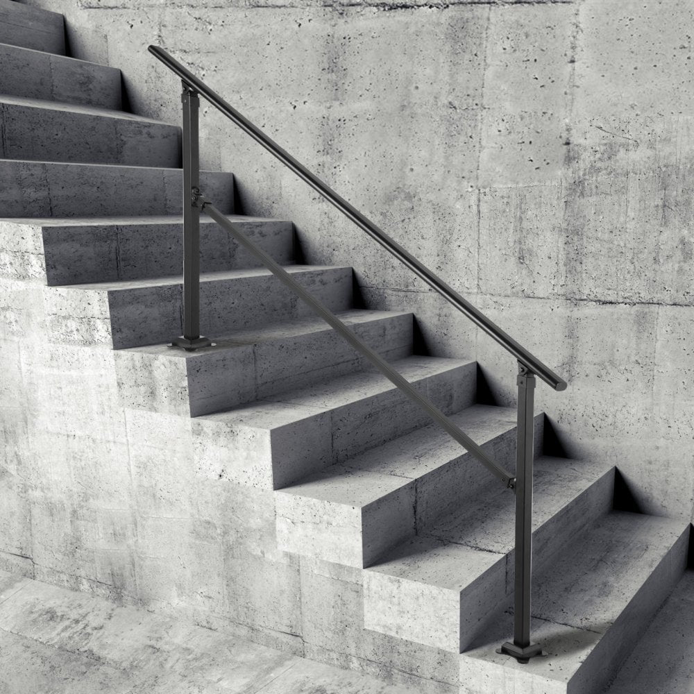 VV-OSR-4 - Adjustable 0-5 Steps Wrought Iron Stair Railing for Safety