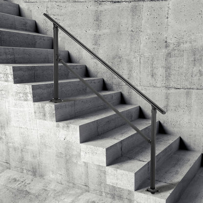 VV-OSR-4 - Adjustable 0-5 Steps Wrought Iron Stair Railing for Safety