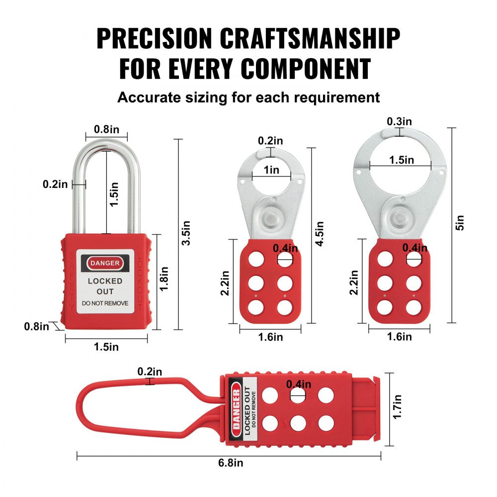 BD-ZT1 - 26-Piece Lockout Tagout Kit with Padlocks & Carrying Bag
