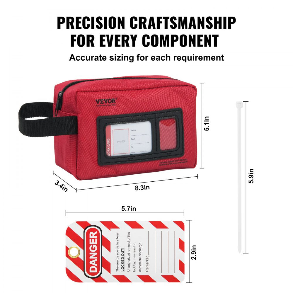 BD-ZT1 - 26-Piece Lockout Tagout Kit with Padlocks & Carrying Bag