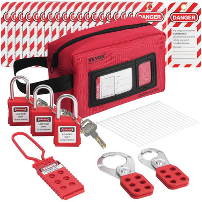 BD-ZT1 - 26-Piece Lockout Tagout Kit with Padlocks & Carrying Bag