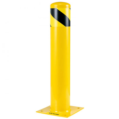 Safety Bollard 24 x 4.5 in - 24" Q235 Steel Barrier with High Visibility Finish