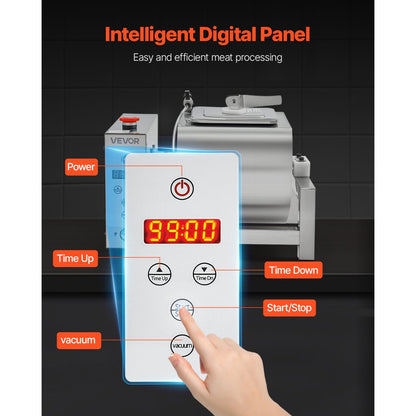 YA-10L - 10L Stainless Steel Vacuum Meat Tumbler for Even Marination