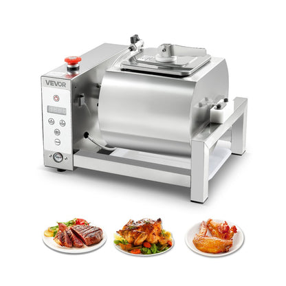 YA-10L - 10L Stainless Steel Vacuum Meat Tumbler for Even Marination