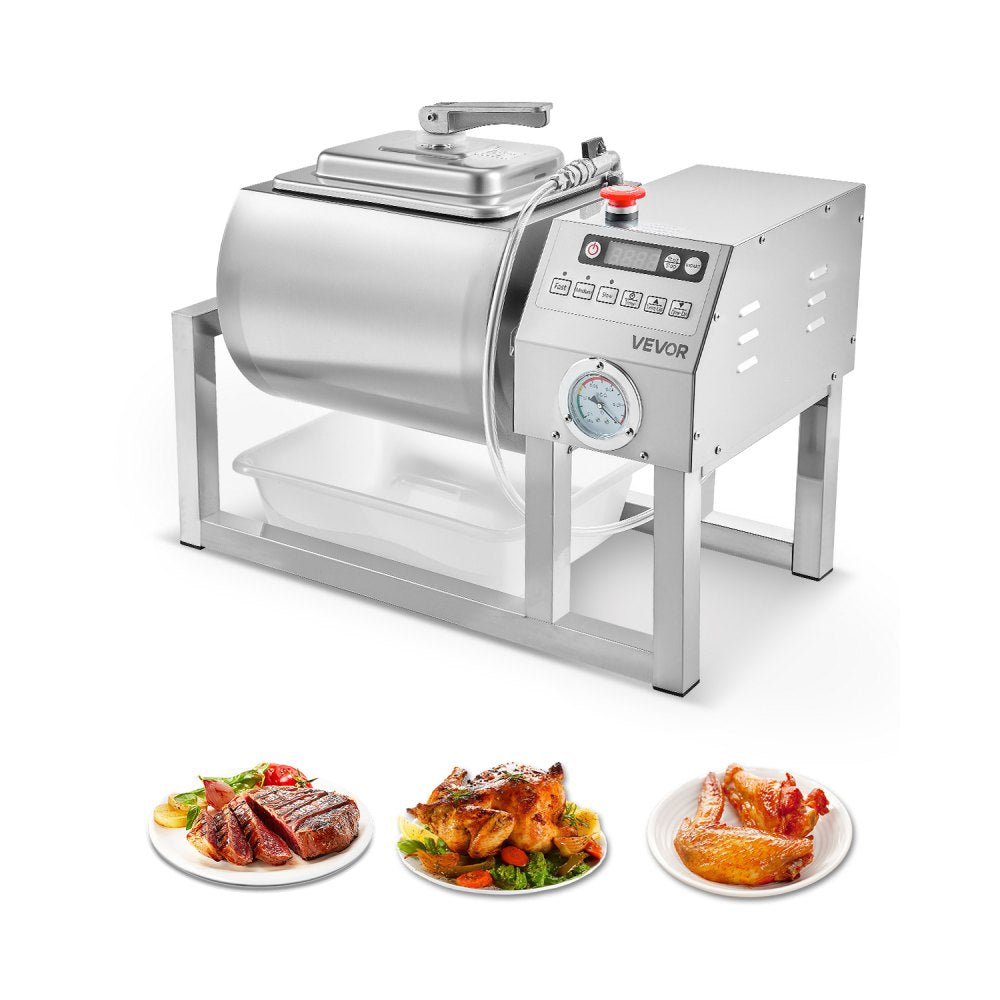 YA-20L - 20L Stainless Steel Vacuum Meat Tumbler with Adjustable Speeds