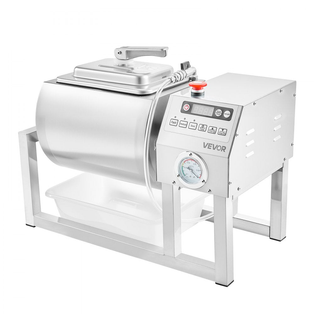 YA-20L - 20L Stainless Steel Vacuum Meat Tumbler with Adjustable Speeds