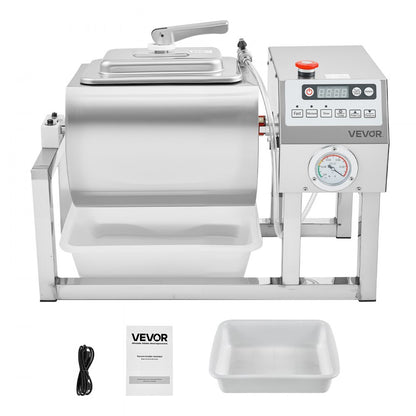 YA-20L - 20L Stainless Steel Vacuum Meat Tumbler with Adjustable Speeds