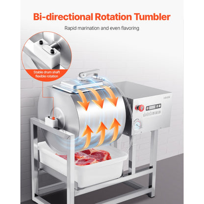 YA-40L - 40L Commercial Meat Tumbler with Vacuum & Adjustable Speed Settings