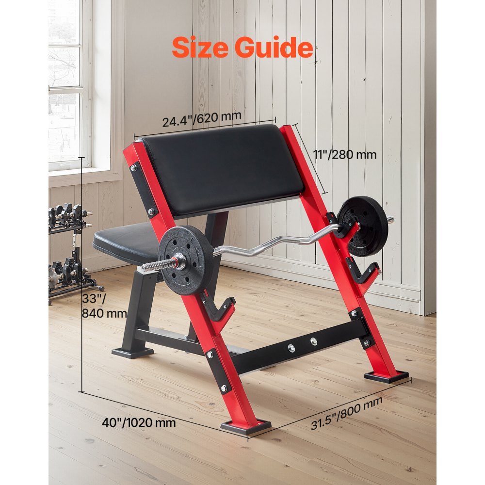 ms0001 - Adjustable Preacher Curl Bench for Biceps & Triceps Workouts