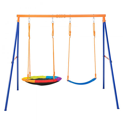 JX-SW02 - Durable Outdoor Swing Set for Kids, Supports 440 lbs