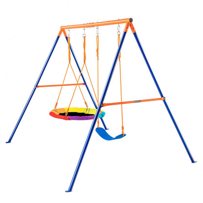 JX-SW02 - Durable Outdoor Swing Set for Kids, Supports 440 lbs