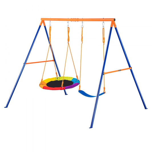 JX-SW02 - Durable Outdoor Swing Set for Kids, Supports 440 lbs