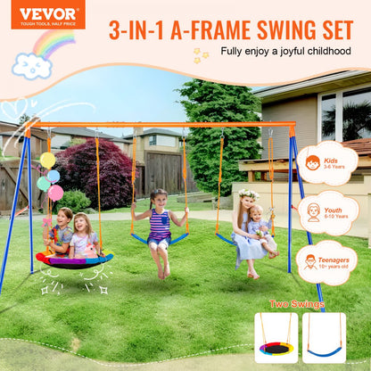 JX-SW03 - Heavy-Duty Backyard Swing Set for Up to 600 lbs