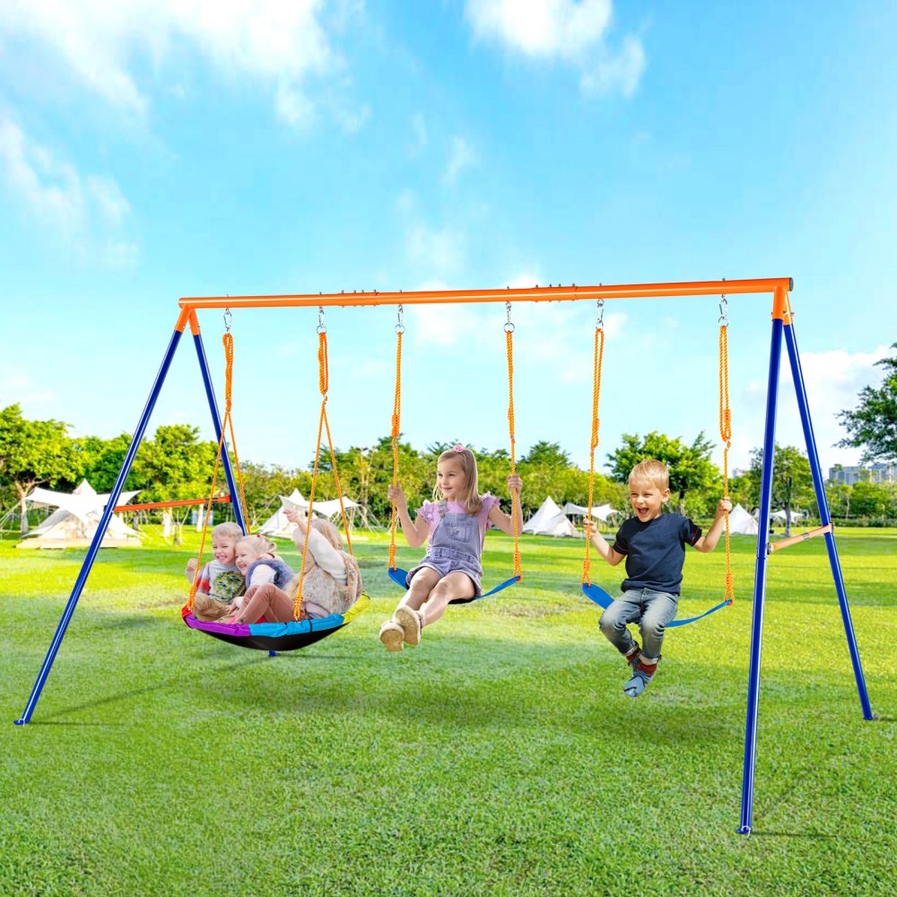 JX-SW03 - Heavy-Duty Backyard Swing Set for Up to 600 lbs