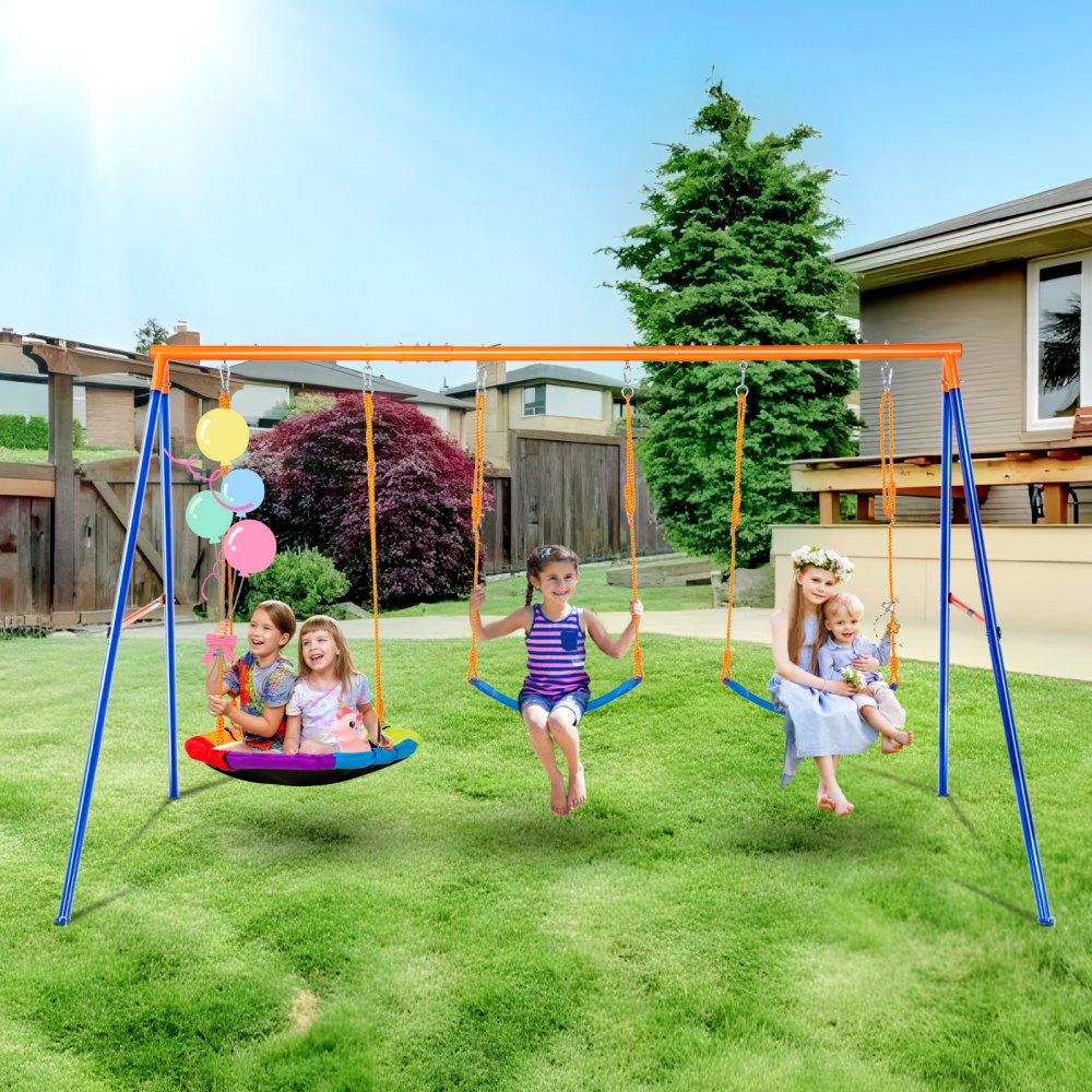 JX-SW03 - Heavy-Duty Backyard Swing Set for Up to 600 lbs