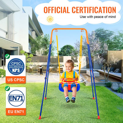 JX-SW04 - Adjustable 3-in-1 Swing Set for Kids 3-10 Years