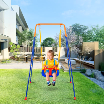 JX-SW04 - Adjustable 3-in-1 Swing Set for Kids 3-10 Years