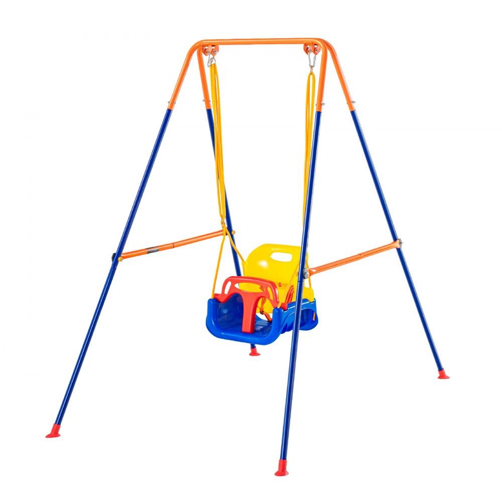 JX-SW04 - Adjustable 3-in-1 Swing Set for Kids 3-10 Years