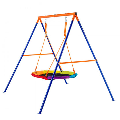 JX-SW01 - 40in Round Saucer Swing Set with Durable A-Frame Structure