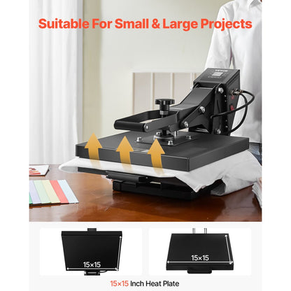 TL1123 - 15 x 15 Heat Press Machine with Dual-Zone Heating