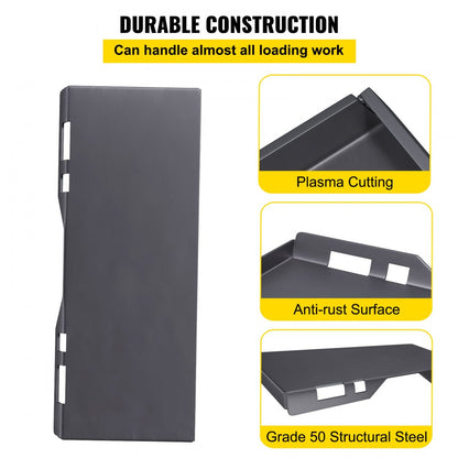 BM-008 - Durable 45" Steel Mount Plate for Loaders and Tractors