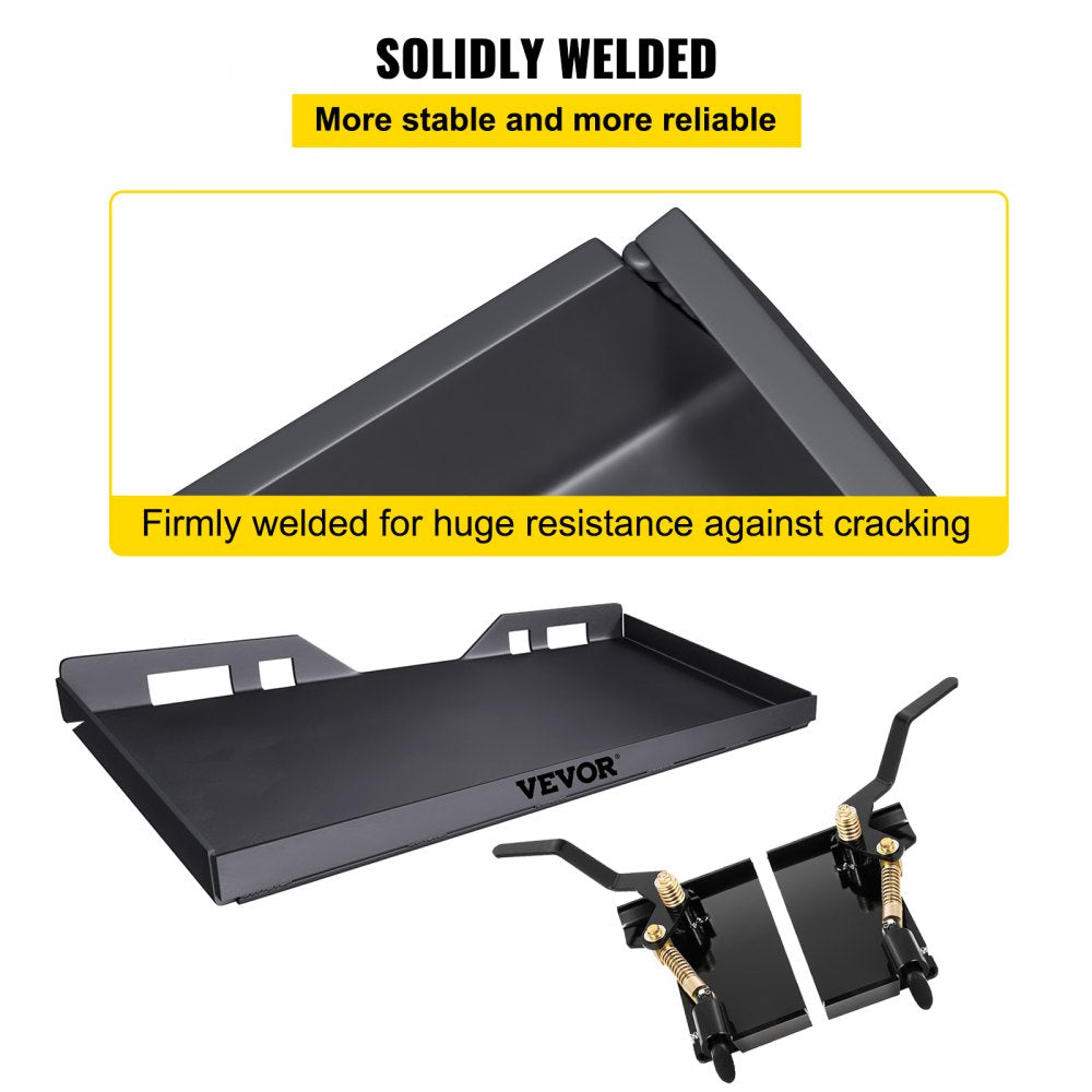 45" Quick Mounting Plate - Durable 3/8in Steel Skid Steer Attachment Plate