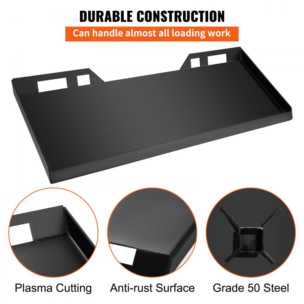Thick Mount Plate - 45" Heavy-Duty Steel Skid Steer Mount for Easy Attachment