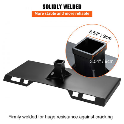 Thick Mount Plate - 45" Heavy-Duty Steel Skid Steer Mount for Easy Attachment