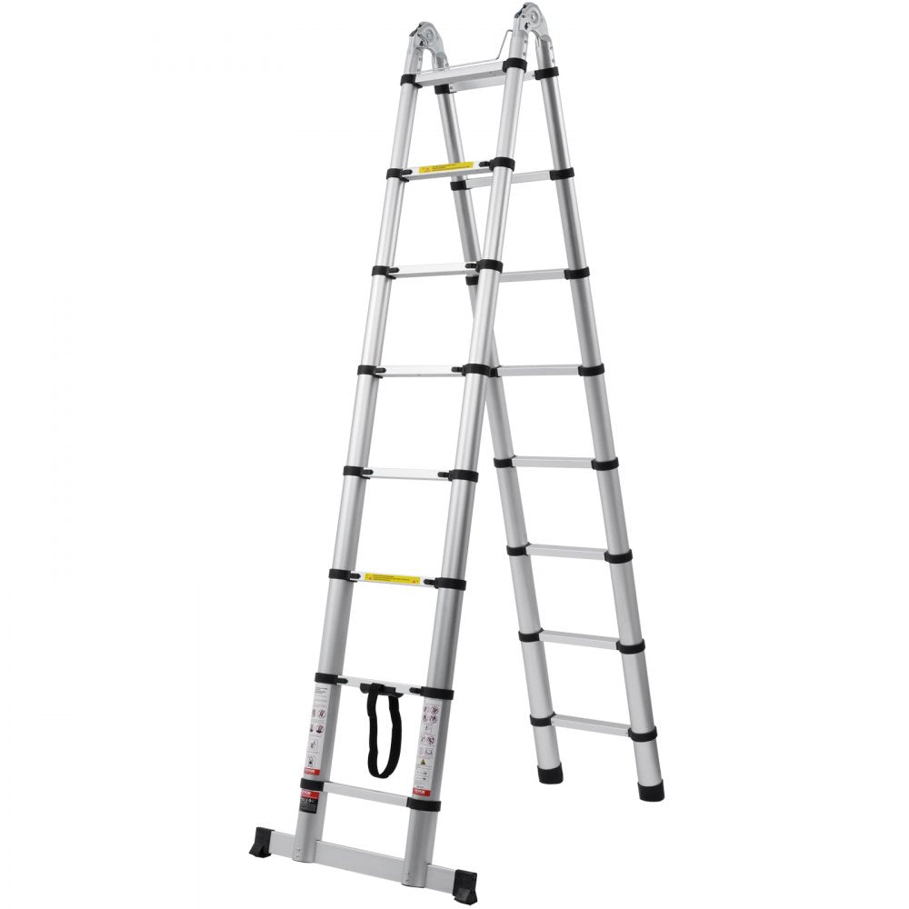 ML-2050P - 16.5FT Aluminum Telescoping Ladder with Stabilizer Bar