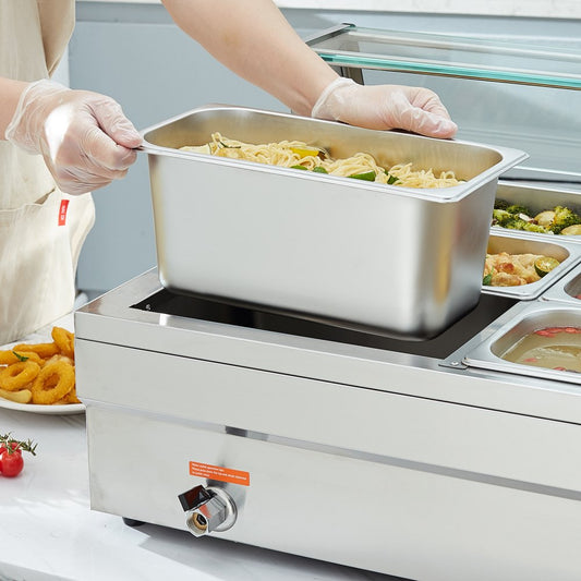 010466609804 - 96QT Electric Food Warmer, Stainless Steel with Temperature Control