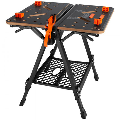YH-WB050 - Versatile Folding Workbench & Sawhorse, Adjustable Height 23.6"-36.2"