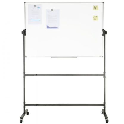 010365465695 - 48x32 Inch Mobile Double-Sided Whiteboard with Accessories