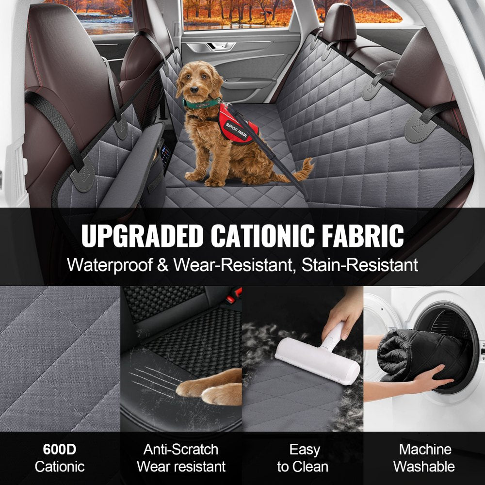 WMDY24159 - 54" x 24" Waterproof Dog Car Seat Cover with Non-Slip Safety Belt