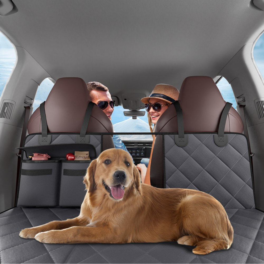 WMDY24159 - 54" x 24" Waterproof Dog Car Seat Cover with Non-Slip Safety Belt