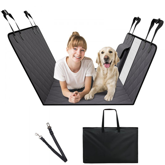 WMDY24159 - 54" x 24" Waterproof Dog Car Seat Cover with Non-Slip Safety Belt