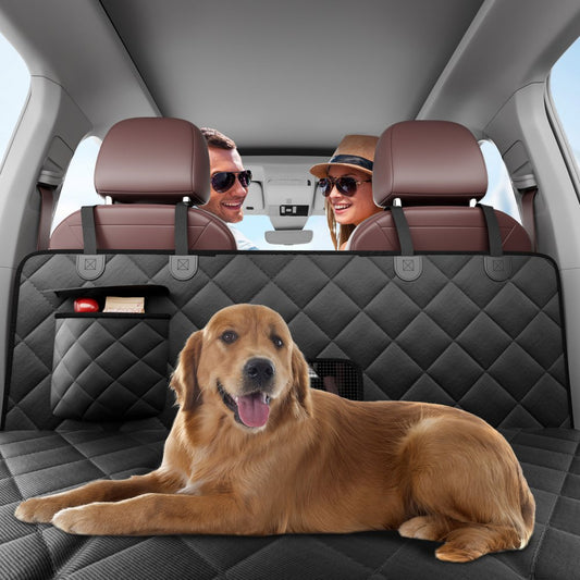 WMDY24160 - Waterproof Dog Back Seat Cover 54"x26.5" with Safety Belt