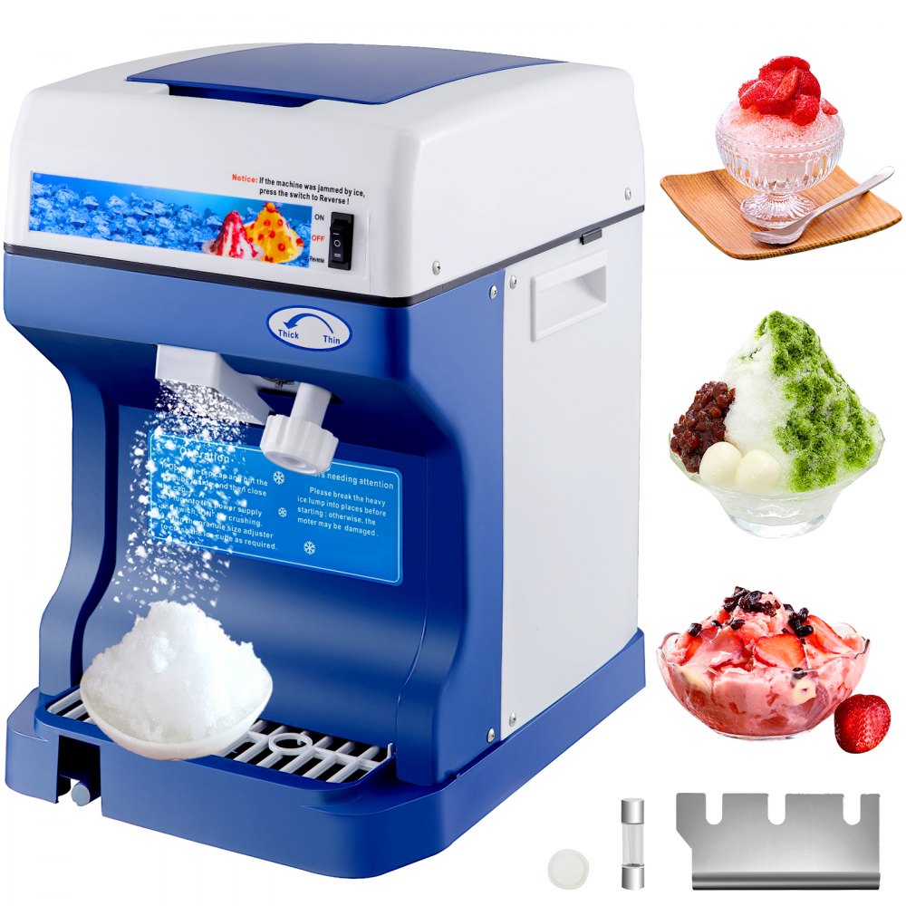 010414171824 - VEVOR Automatic Ice Shaver with Adjustable Thickness & Stainless Steel Blade