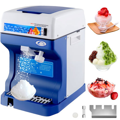 010414171824 - VEVOR Automatic Ice Shaver with Adjustable Thickness & Stainless Steel Blade
