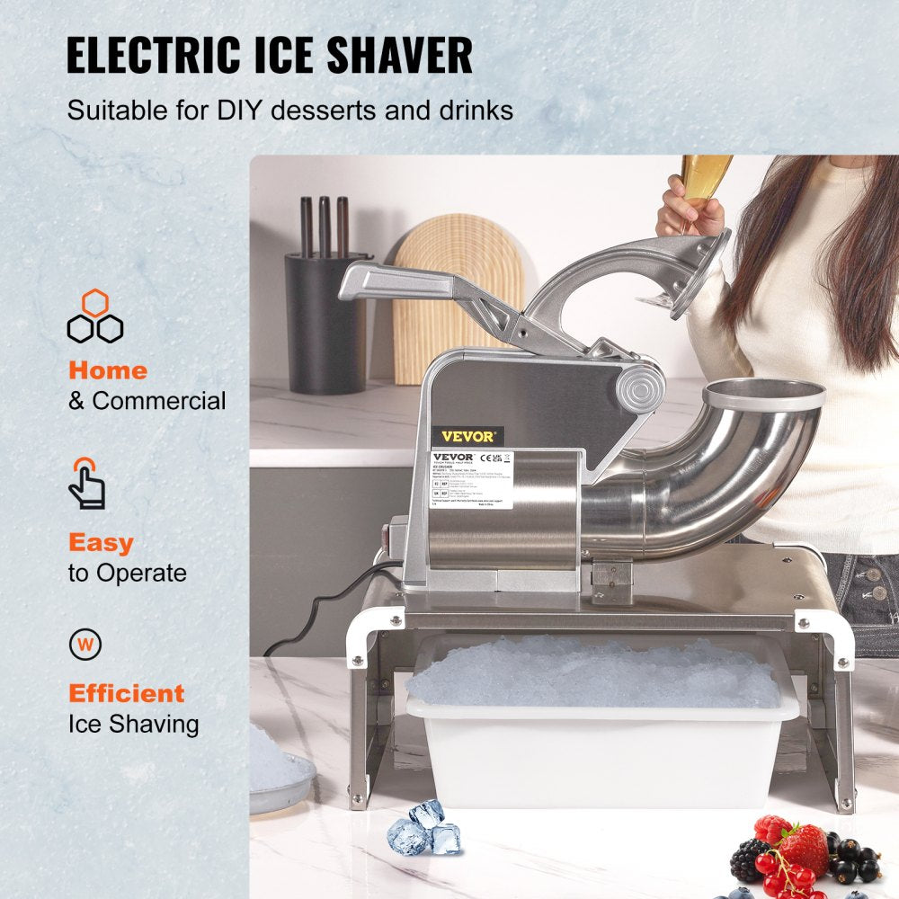 BY-300XTD-S - 661lbs/hr Durable Electric Ice Crusher for Events and Businesses